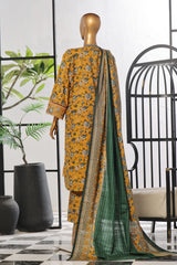 Bin Saeed Stitched 3 Piece Excessive Chikankari Khaddar Vol-03 Collection'2024-WK-1240-Yellow