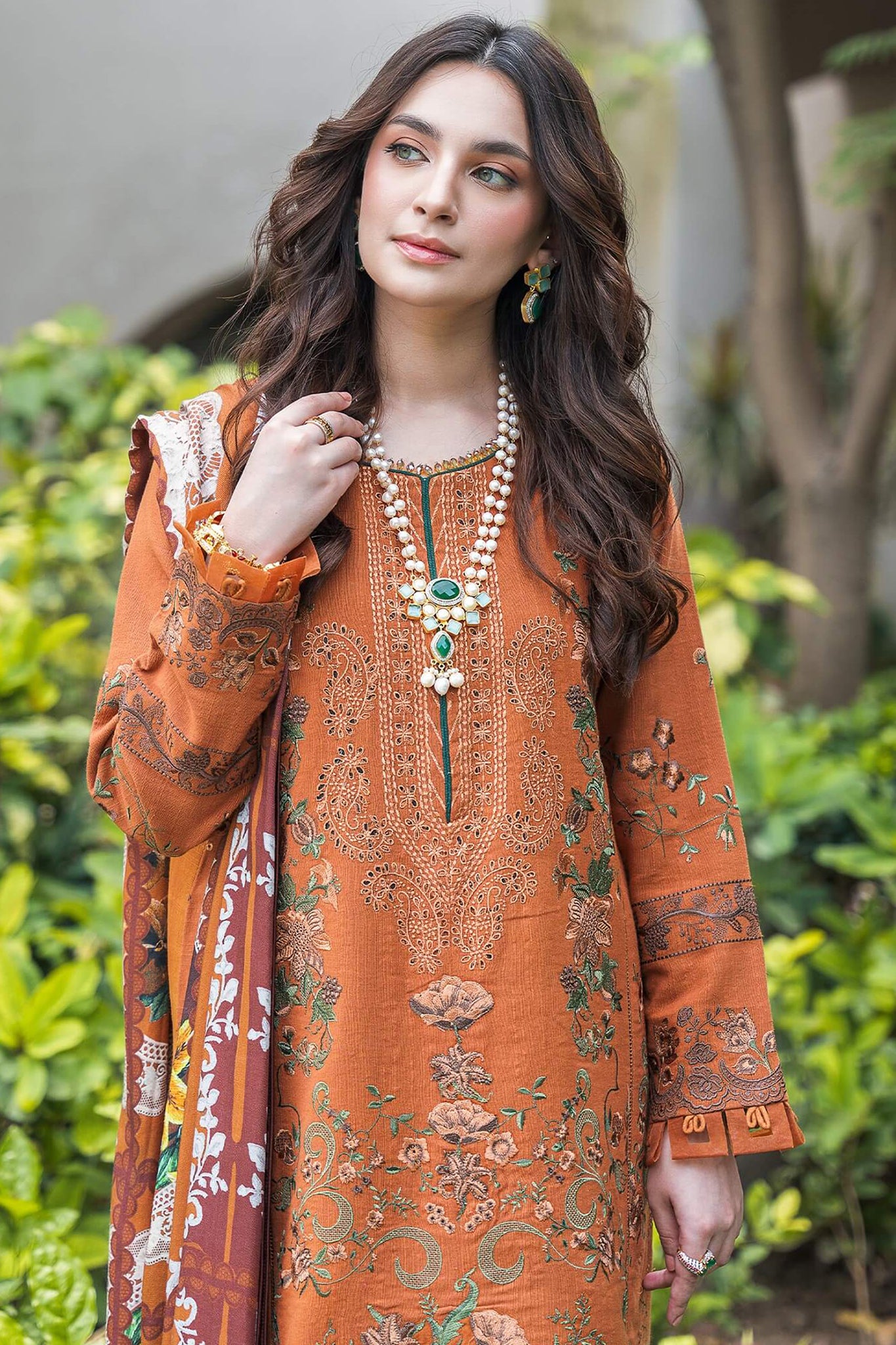 Asifa Nabeel Unstitched 3 Piece Luxury Winter Vol-02 Collection'2024-WL-01-Caramel