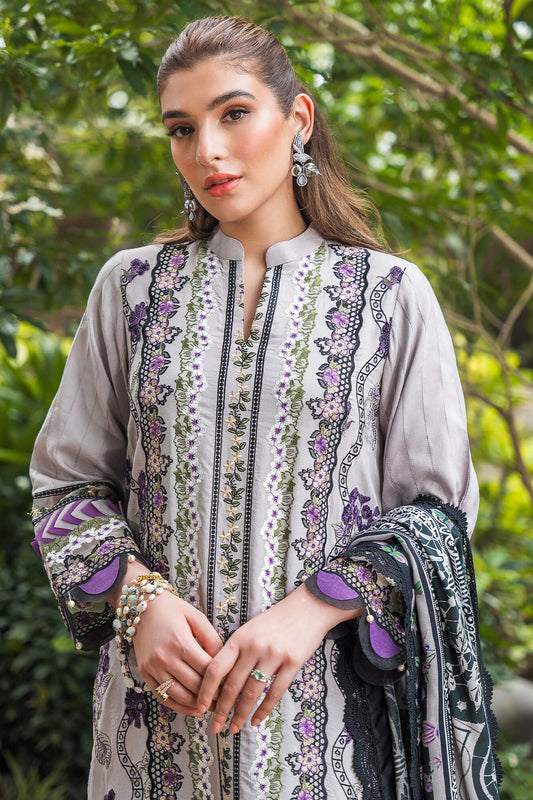 Asifa Nabeel Unstitched 3 Piece Luxury Winter Vol-02 Collection'2024-WL-06-Ashy