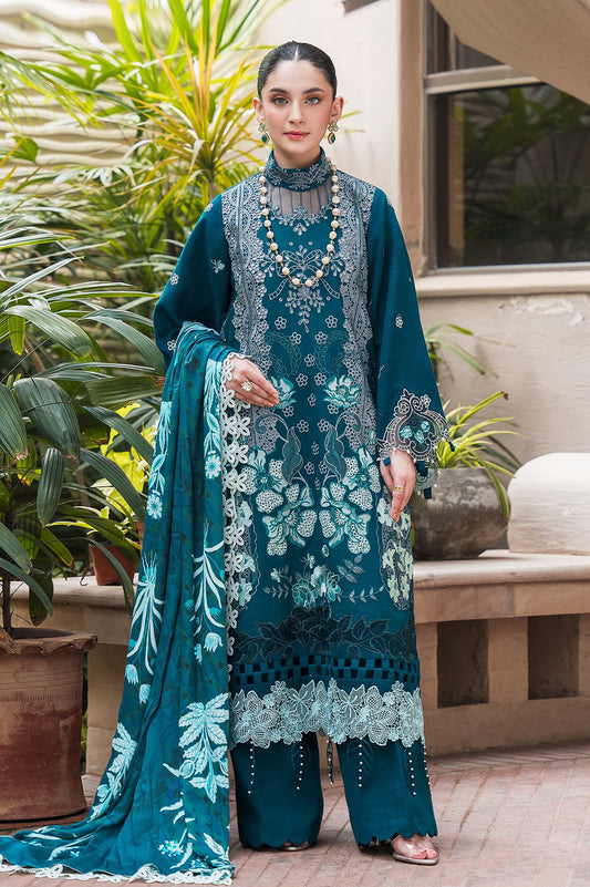 Asifa Nabeel Unstitched 3 Piece Luxury Winter Vol-02 Collection'2024-WL-07-Teal