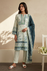 Zellbury Stitched 3 Piece Lawn Pret Suit-WPS2632699