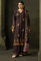 Zellbury Unstitched 3 Piece Winter Suit-WU-0234