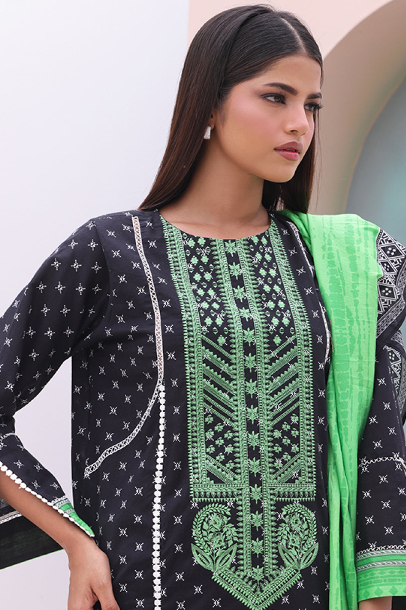 Zellbury Unstitched 2 Piece Digital Printed & Embroidered Cambric Collection'2024-WU-027