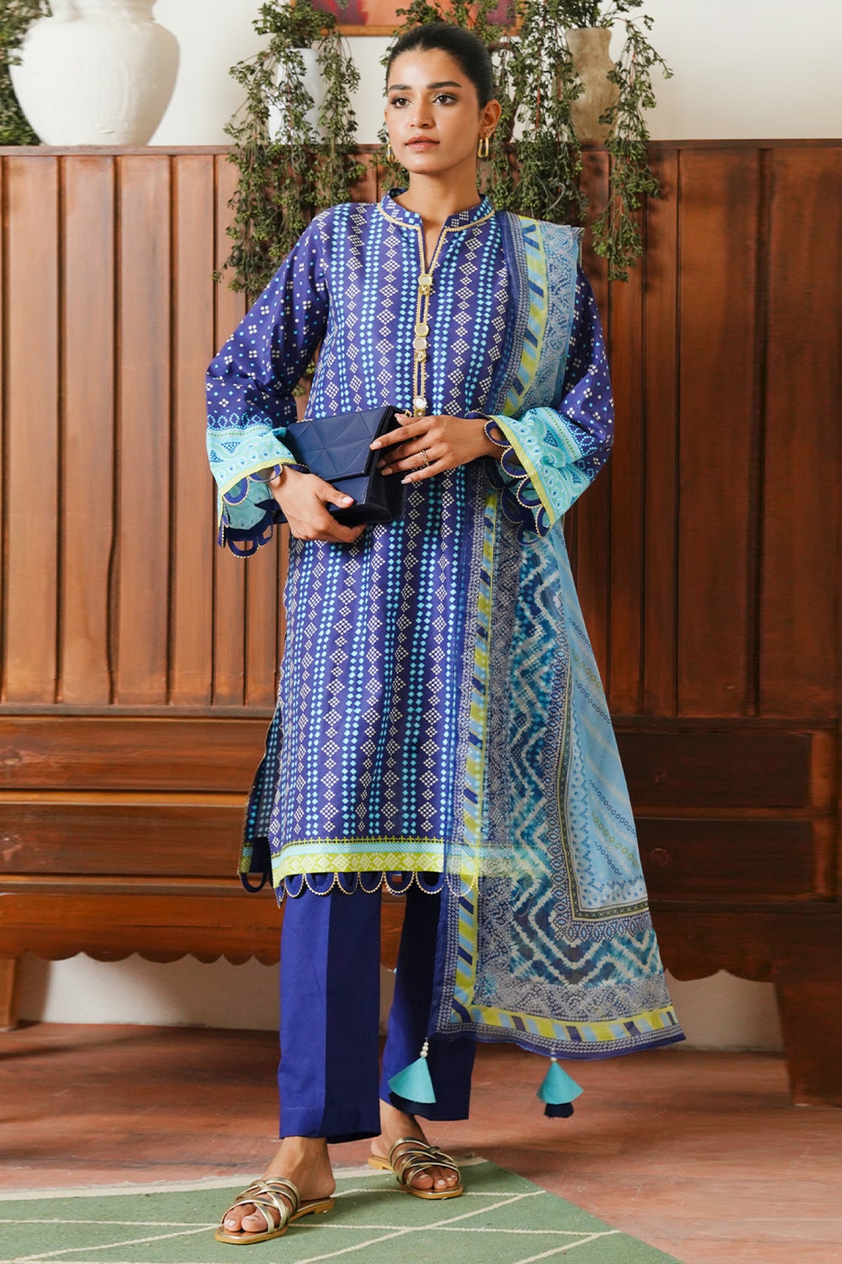 Zellbury Unstitched 3 Piece Digital Printed & Embroidered Cambric Collection'2024-WU-031