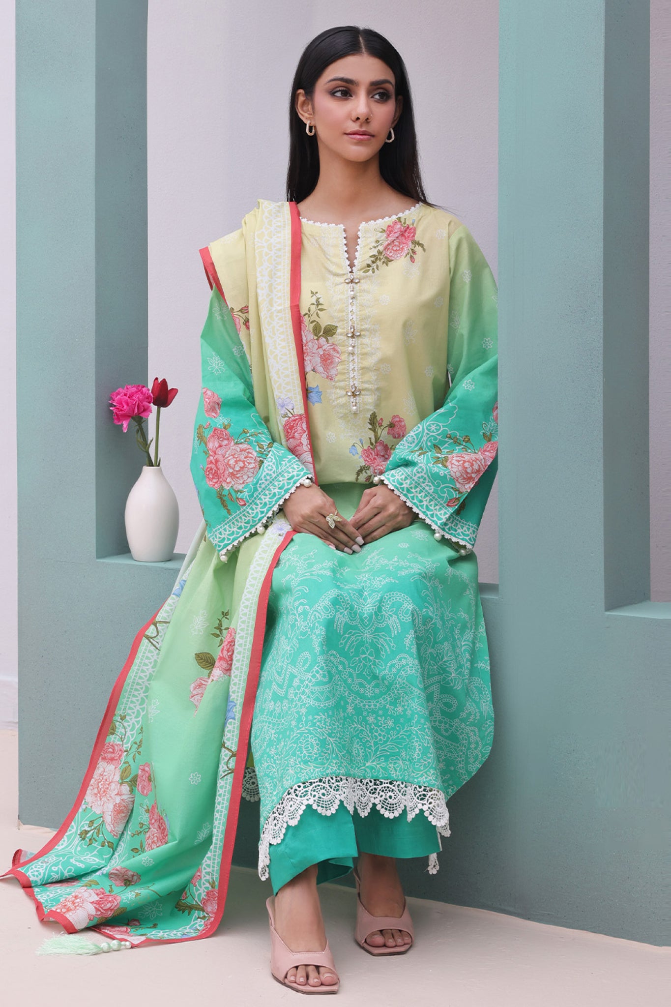 Zellbury Unstitched 3 Piece Digital Printed & Embroidered Cambric Collection'2024-WU-043