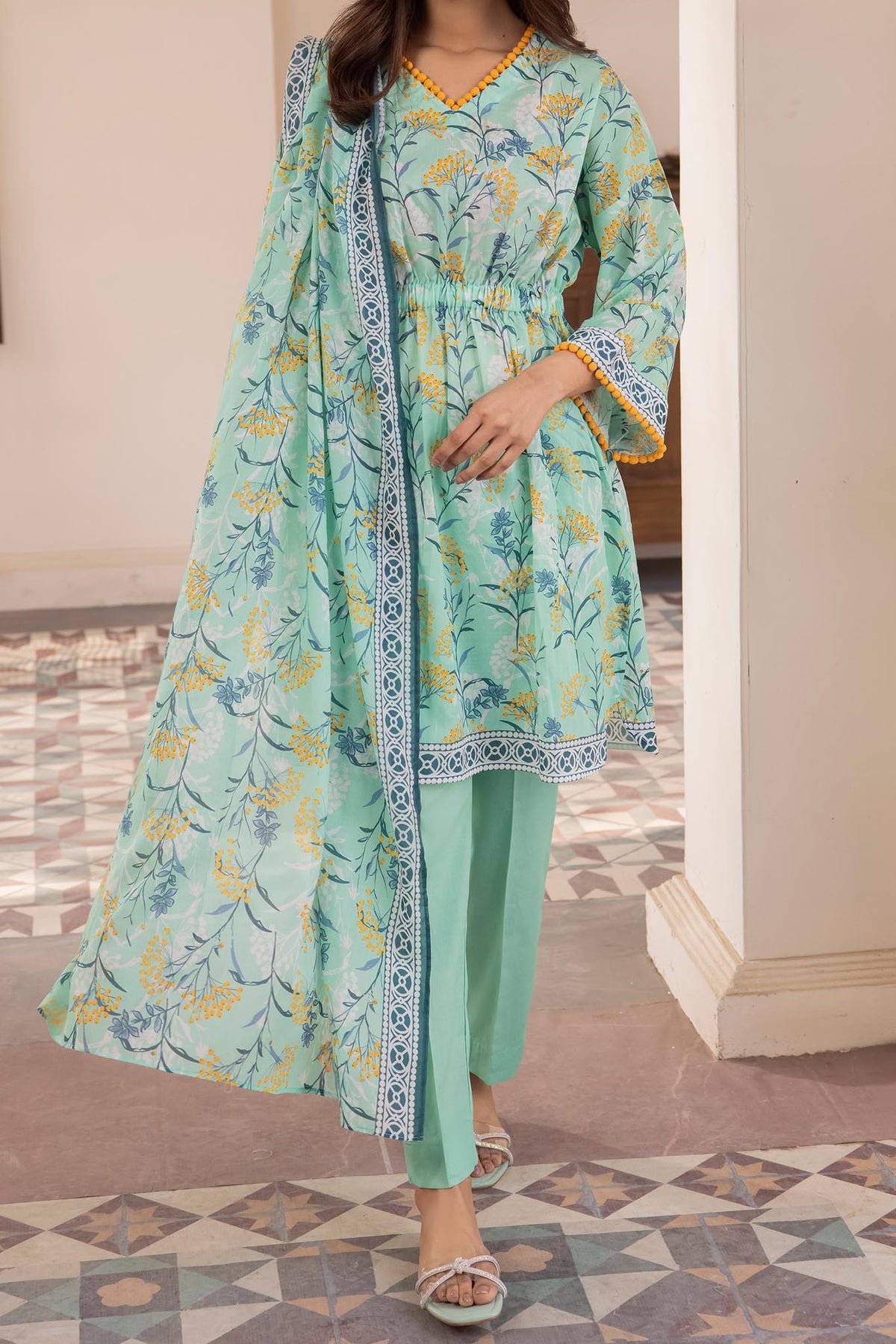 Zellbury Unstitched 3 Piece Digital Printed Lawn Collection'2024-WU-071