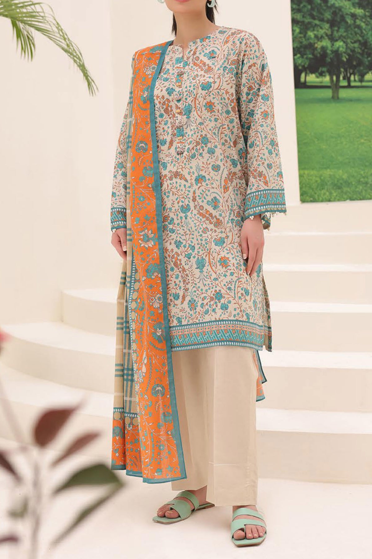 Zellbury Unstitched 3 Piece Digital Printed & Emb Lawn Vol-03 Collection'2024-WU-211