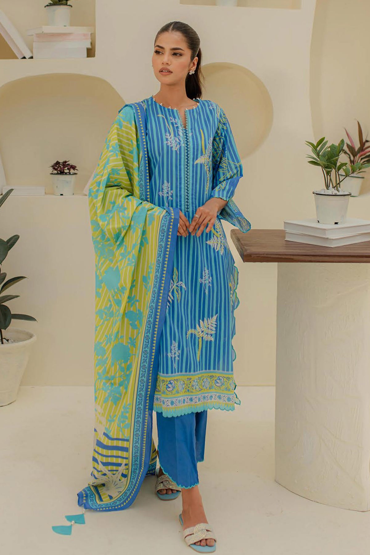 Zellbury Unstitched 3 Piece Digital Printed & Emb Lawn Vol-03 Collection'2024-WU-251