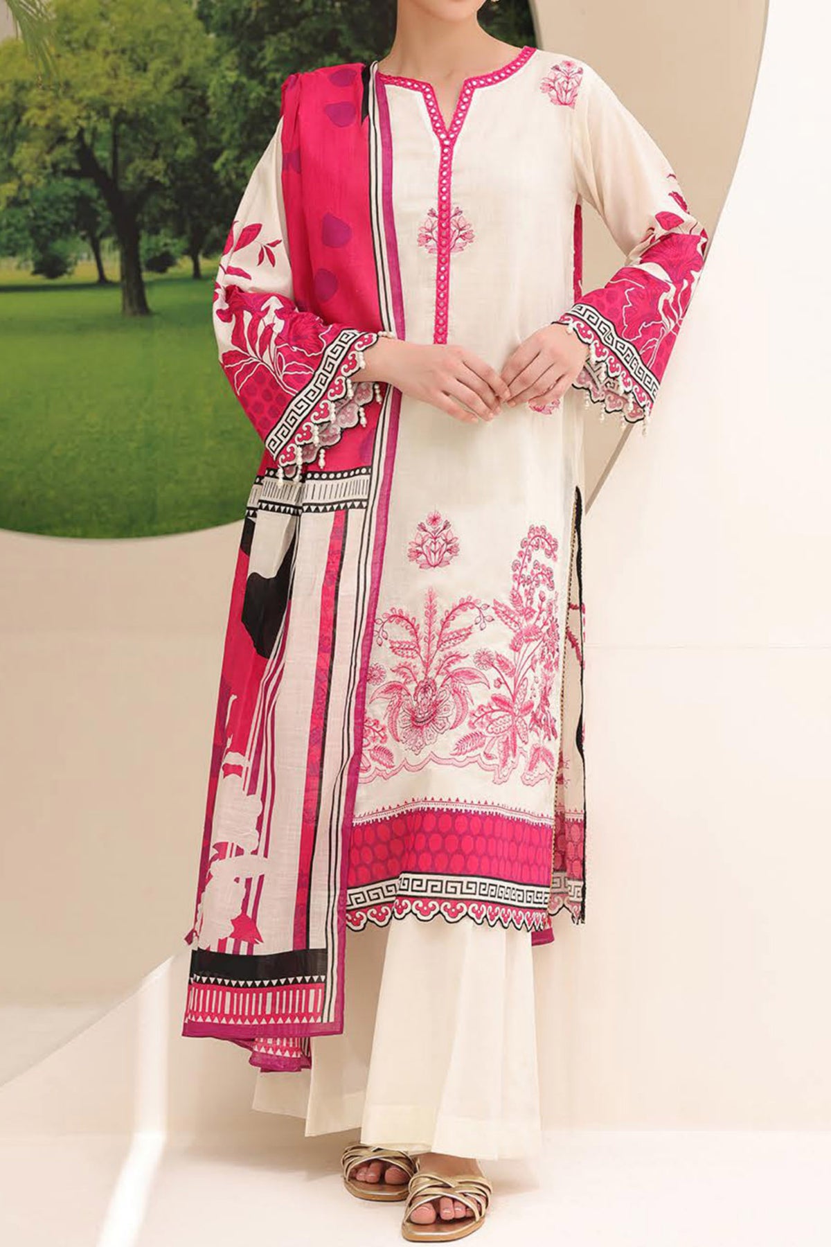 Zellbury Unstitched 3 Piece Digital Printed & Emb Lawn Vol-03 Collection'2024-WU-252