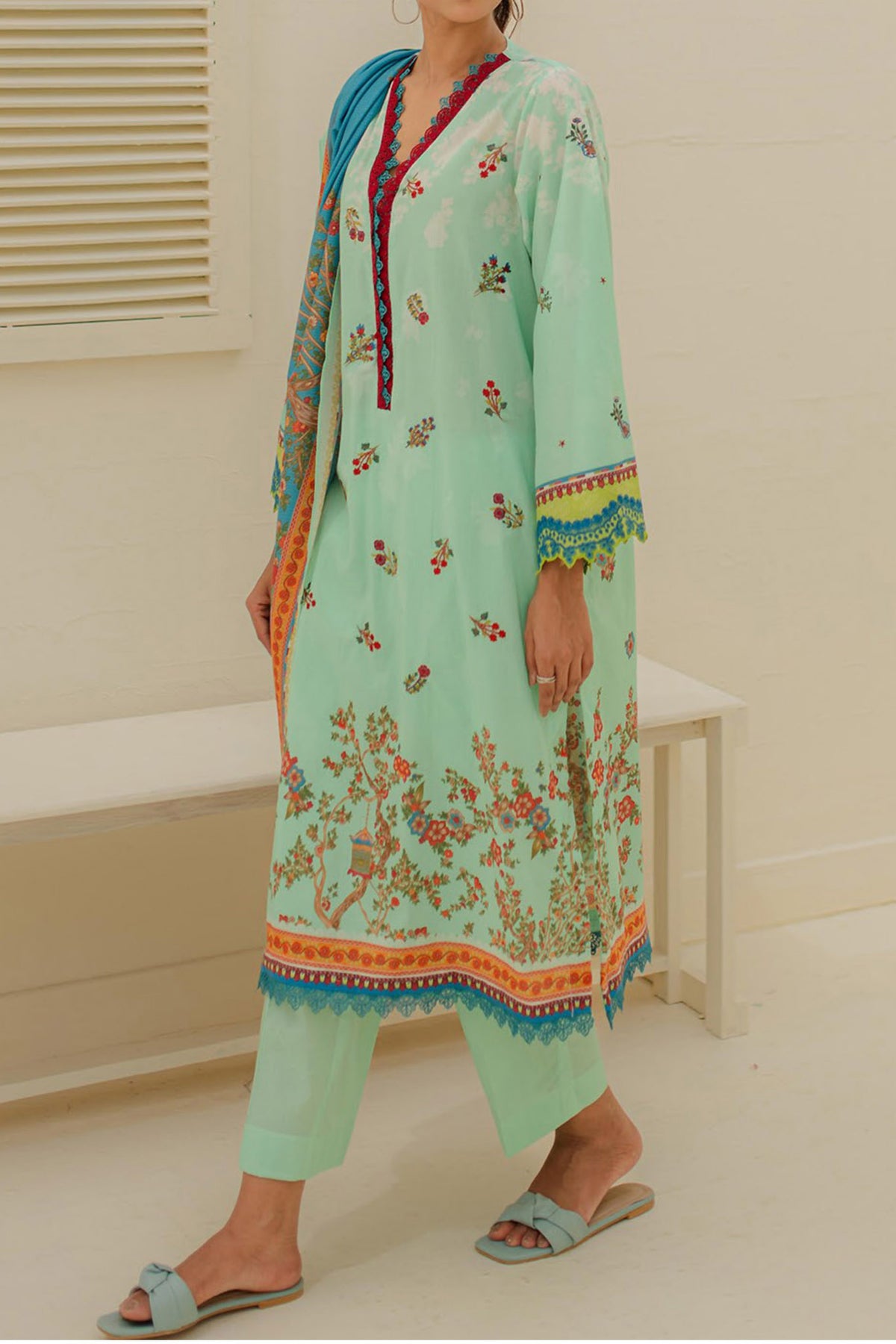 Zellbury Unstitched 3 Piece Emb & Printed Lawn Collection'2024-WU-255