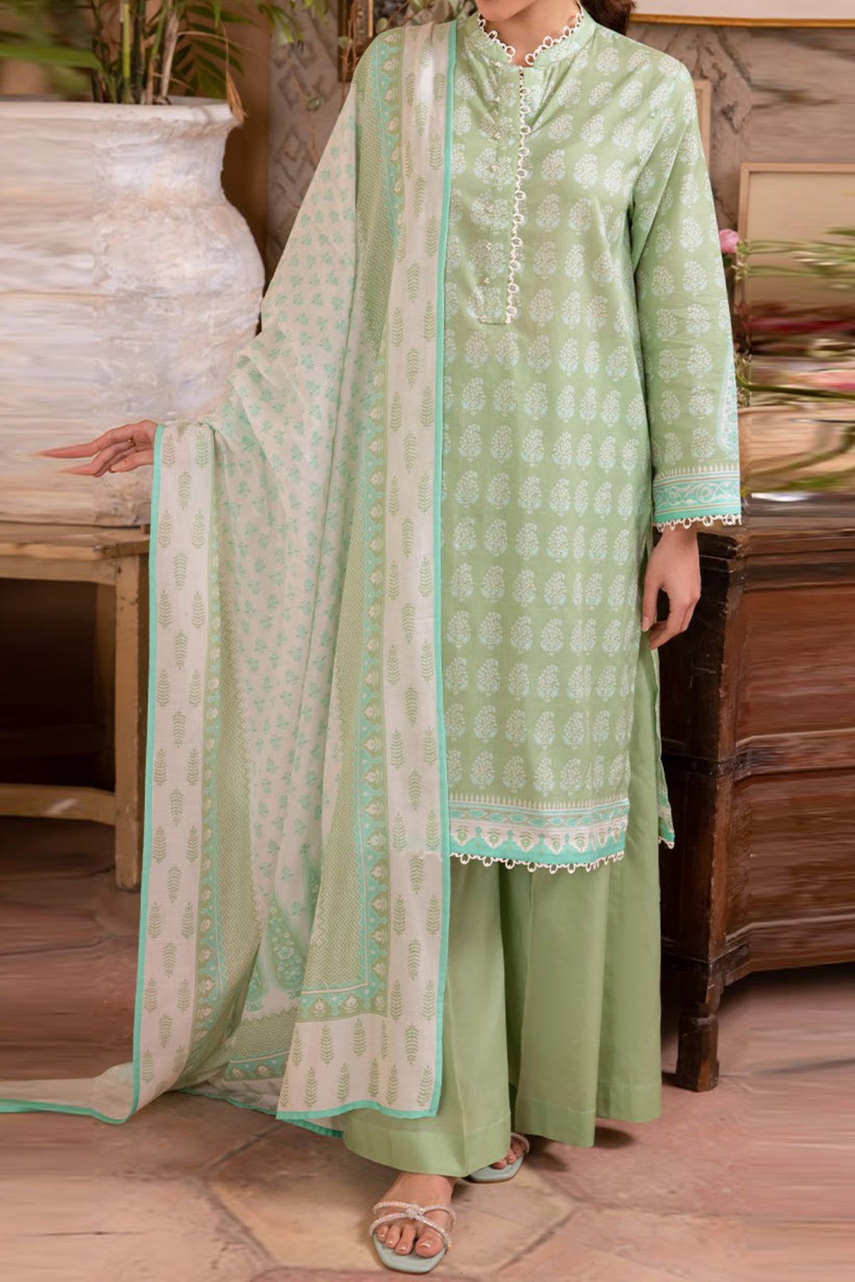 Zellbury Unstitched 3 Piece Emb & Printed Lawn Collection'2024-WU-634