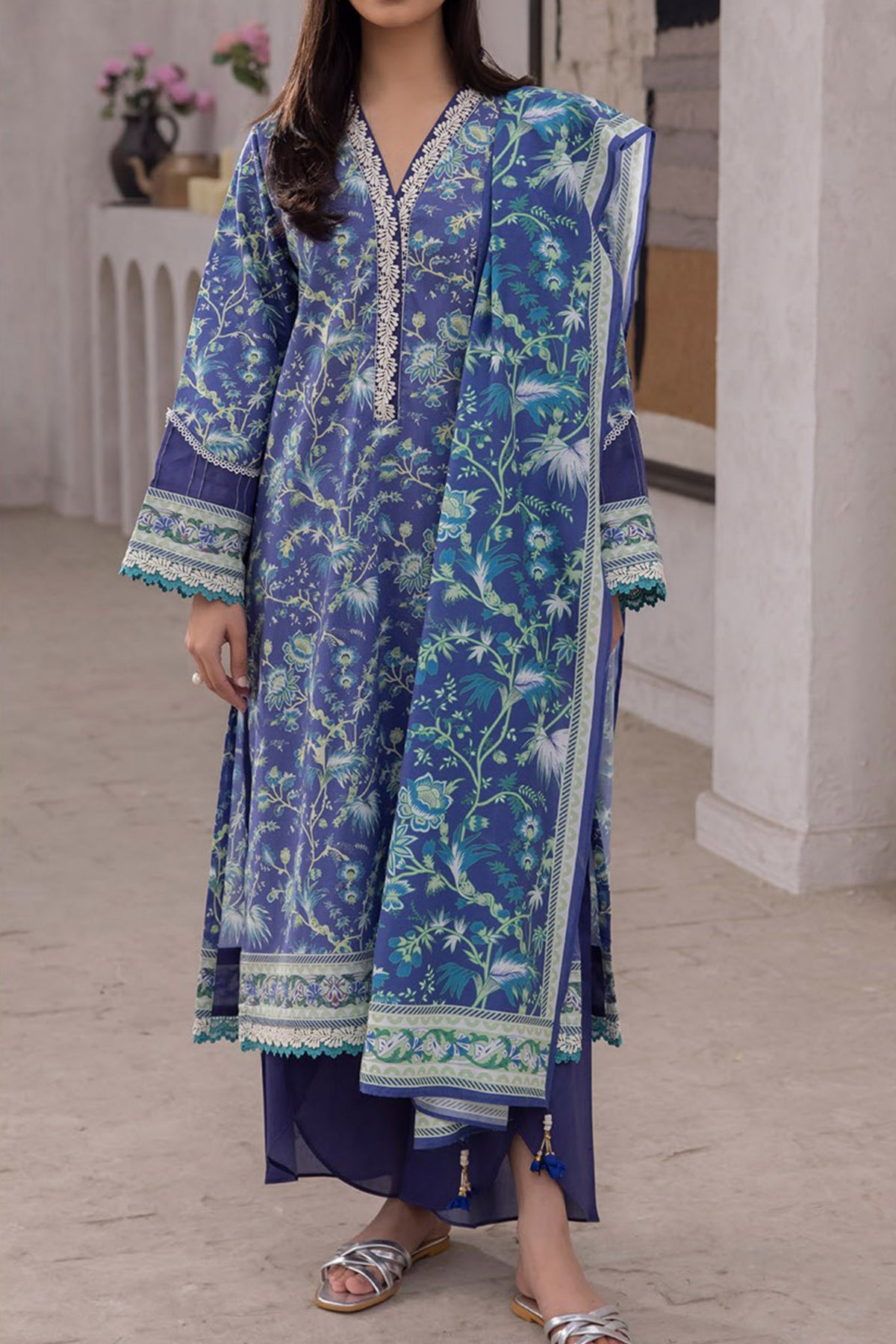 Zellbury Unstitched 3 Piece Emb & Printed Lawn Collection'2024-WU-637