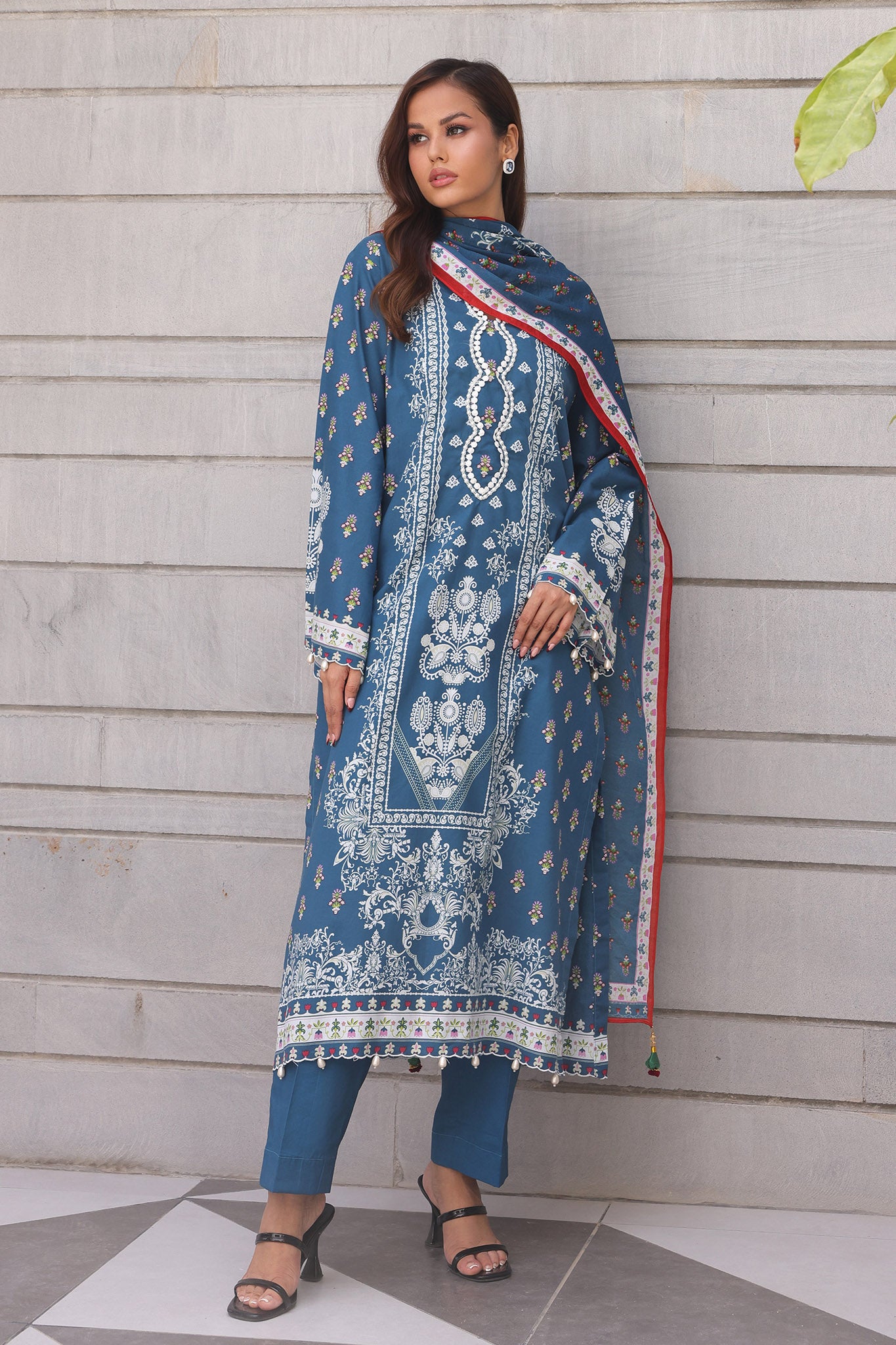 Zellbury Unstitched 3 Piece Digital Printed & Embroidered Cambric Collection'2024-WU-029