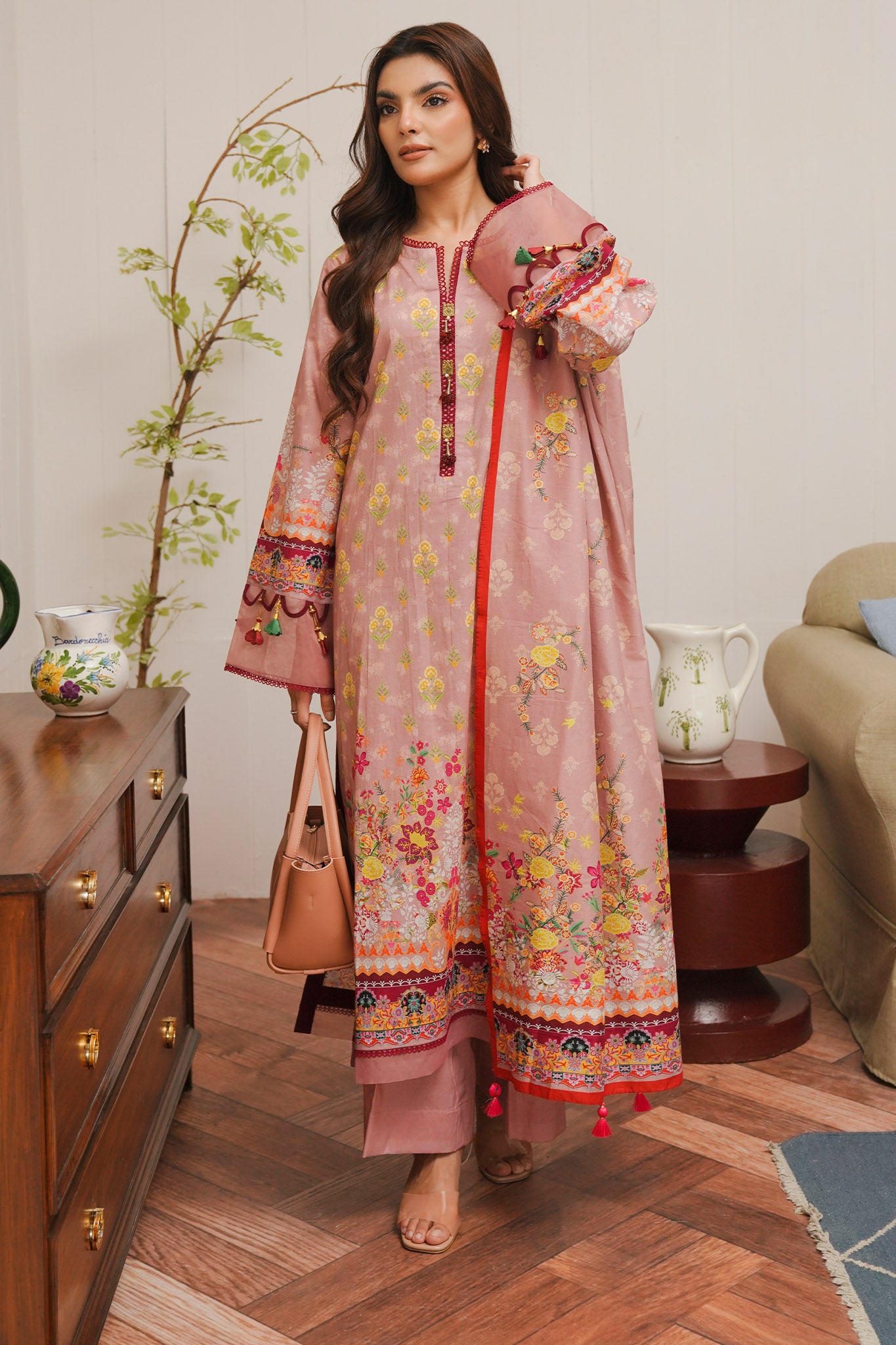 Zellbury Unstitched 3 Piece Digital Printed & Embroidered Cambric Collection'2024-WU-041