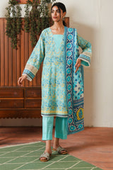 Zellbury Unstitched 3 Piece Digital Printed & Embroidered Cambric Collection'2024-WU-046