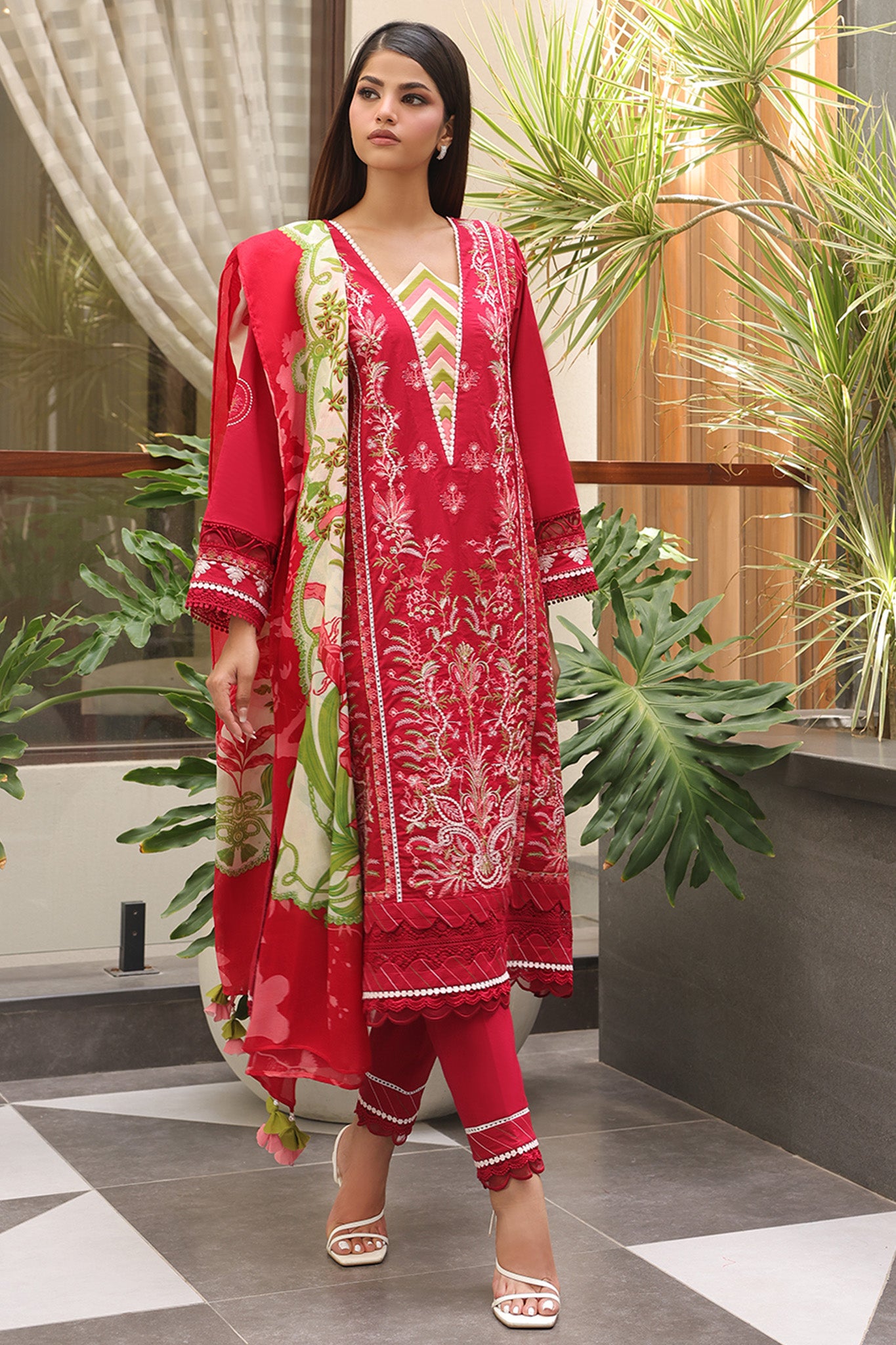 Zellbury Unstitched 3 Piece Digital Printed & Embroidered Cambric Collection'2024-WU-074