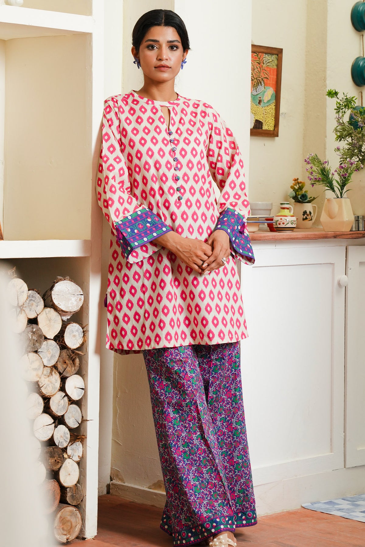 Zellbury Unstitched 2 Piece Digital Printed & Embroidered Cambric Collection'2024-WU-098