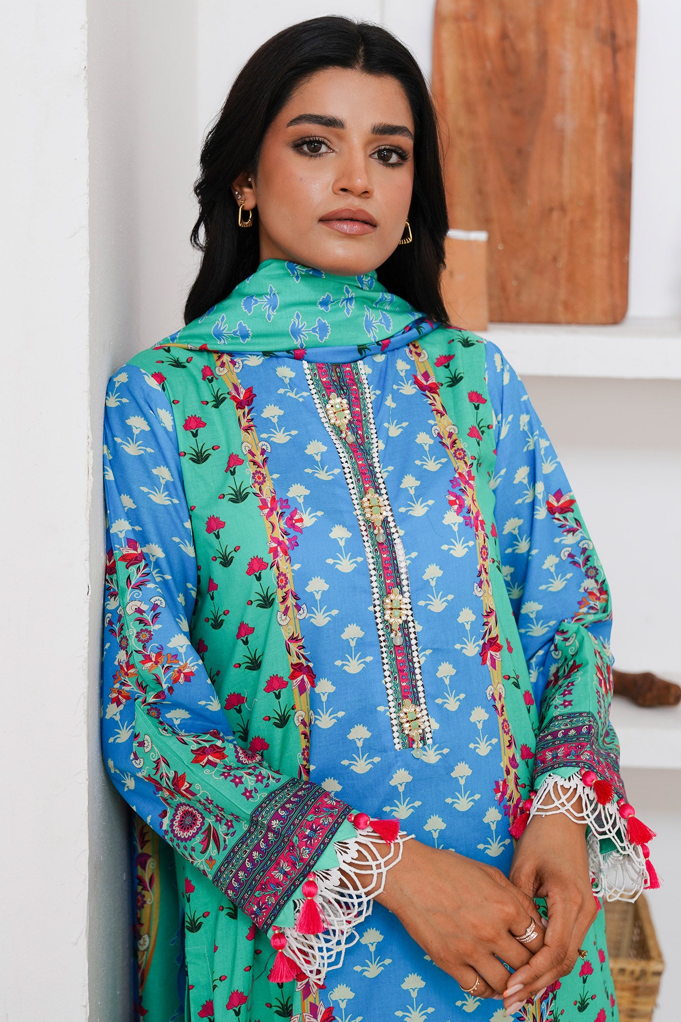 Zellbury Unstitched 3 Piece Digital Printed & Embroidered Cambric Collection'2024-WU-126