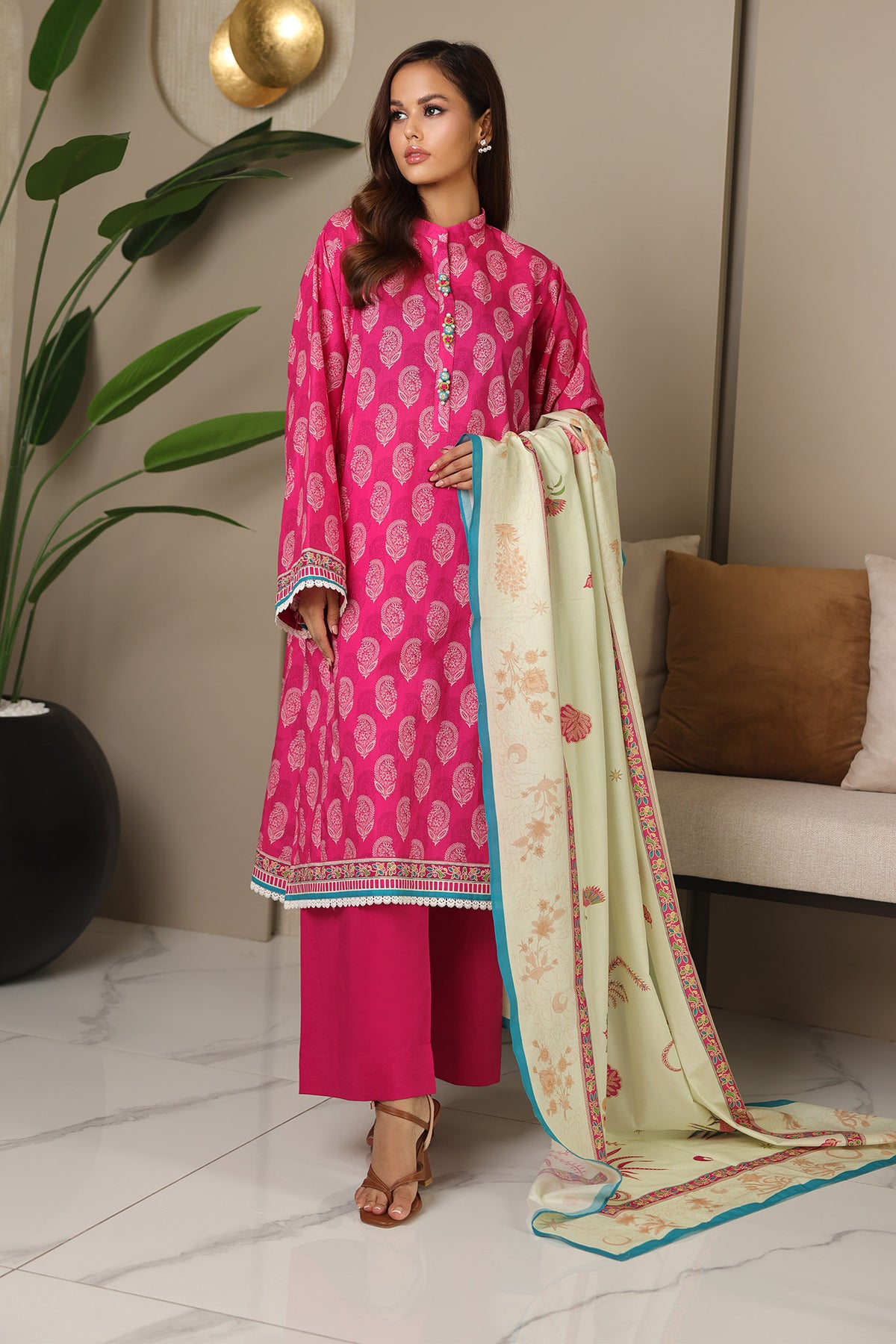 Zellbury Unstitched 3 Piece Digital Printed & Embroidered Cambric Collection'2024-WU-129