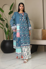 Zellbury Unstitched 3 Piece Digital Printed & Embroidered Cambric Collection'2024-WU-137