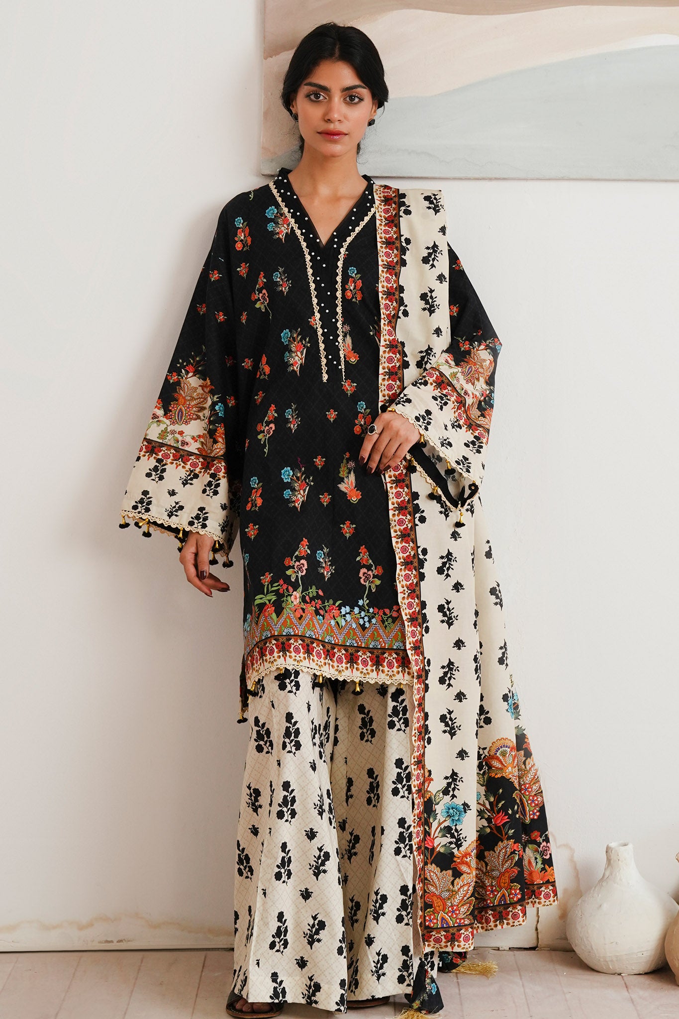 Zellbury Unstitched 3 Piece Digital Printed & Embroidered Cambric Collection'2024-WU-138