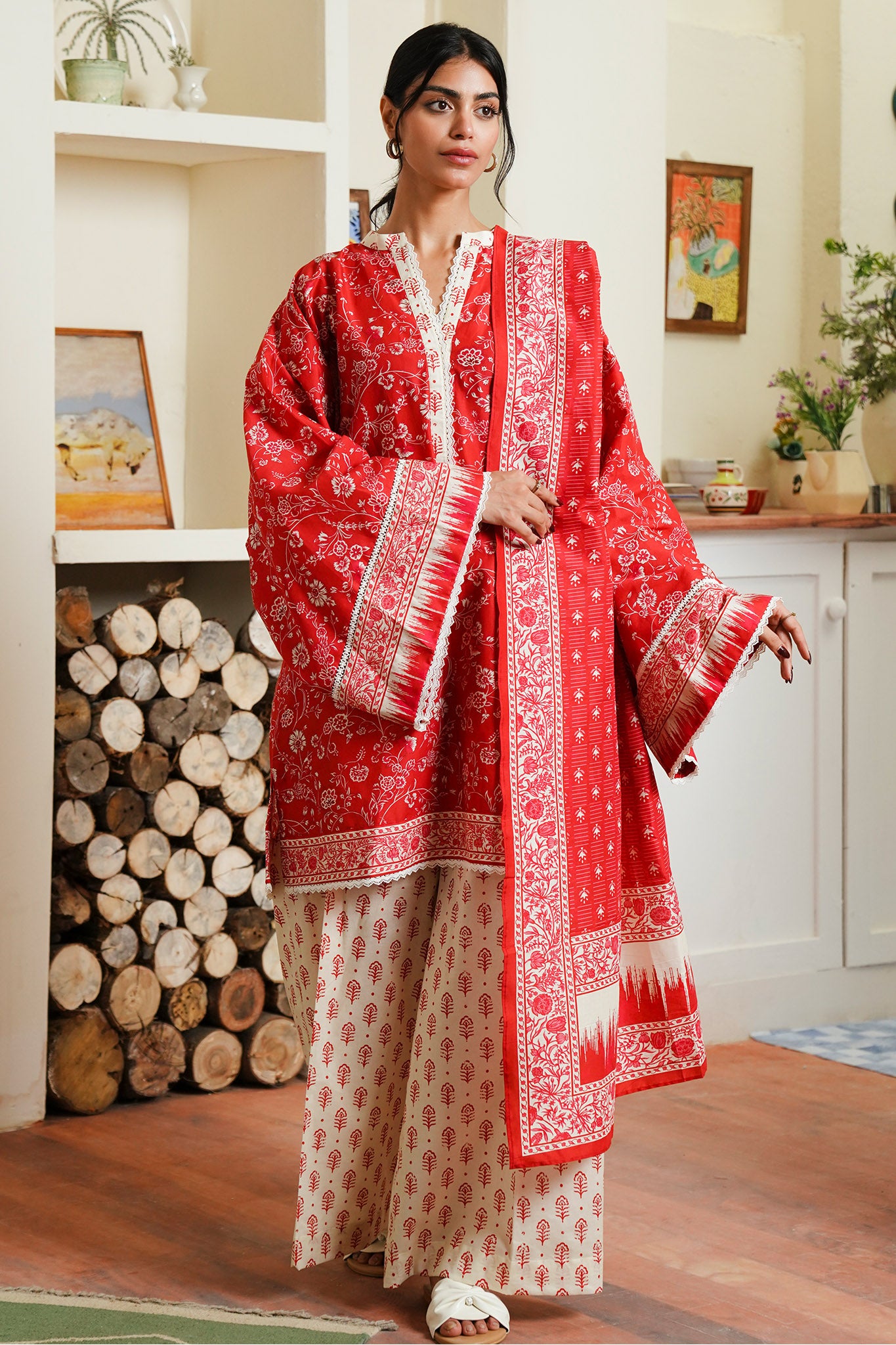 Zellbury Unstitched 3 Piece Digital Printed & Embroidered Cambric Collection'2024-WU-139