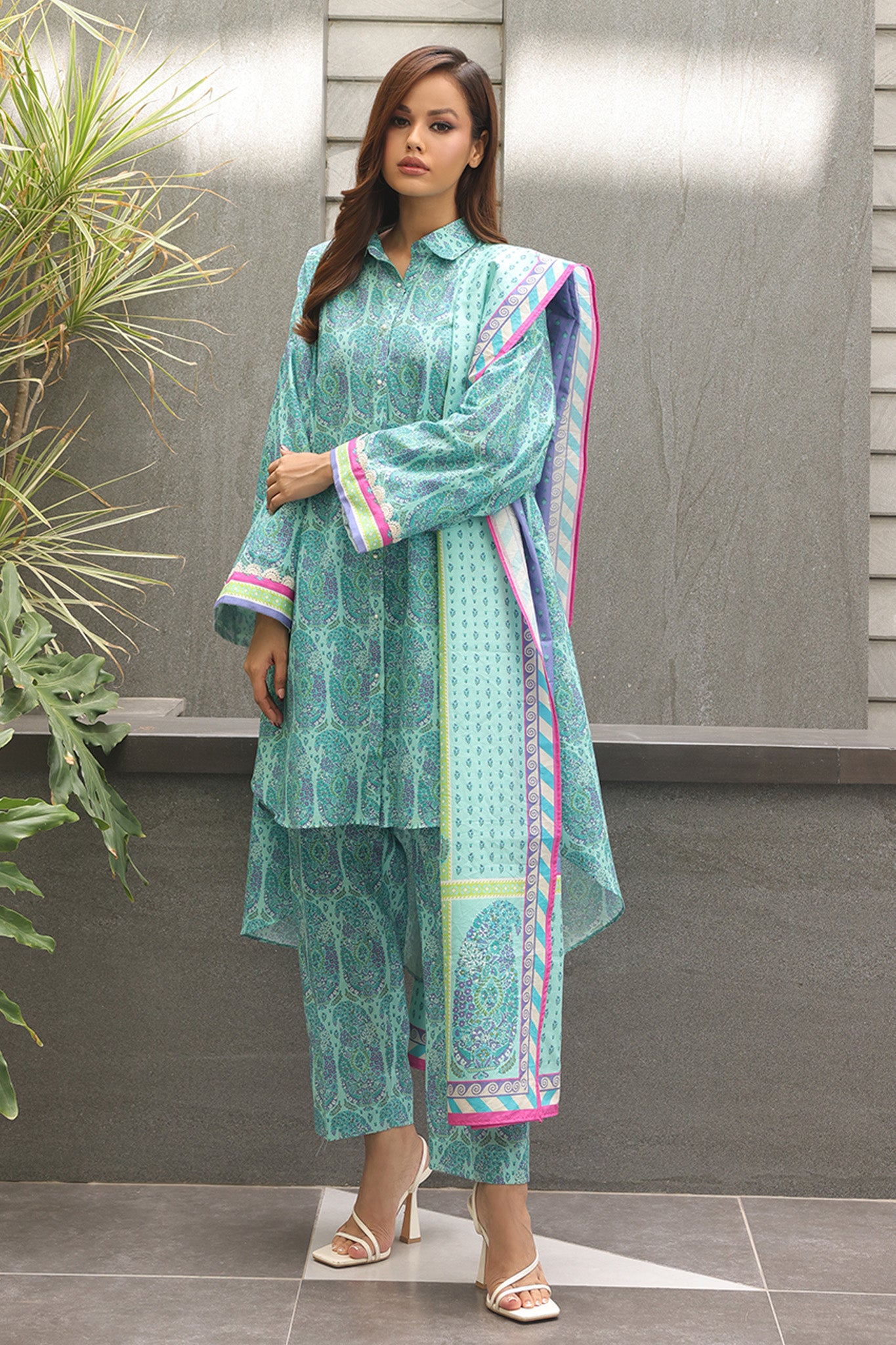 Zellbury Unstitched 3 Piece Digital Printed & Embroidered Cambric Collection'2024-WU-140