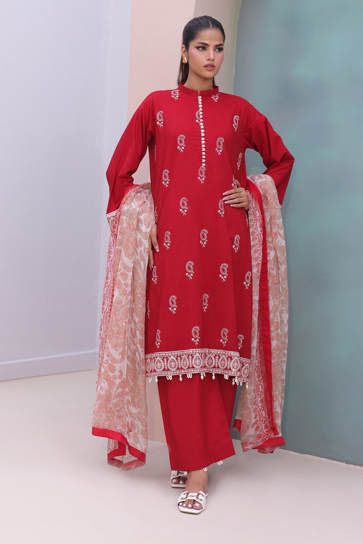 Zellbury Unstitched 3 Piece Digital Printed & Embroidered Cambric Collection'2024-WU-602