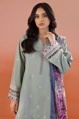 Zellbury Unstitched 3 Piece Dyed Cotton Collection'2025-WUC-0060