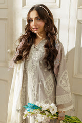 Zellbury Unstitched 3 Piece Chikankari Cotton Suit-WUC25E34024