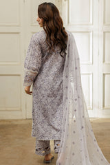 Zellbury Unstitched 3 Piece Chikankari Cotton Suit-WUC25E34030