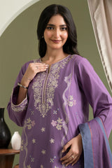 Zellbury Unstitched 3 Piece Lawn Vol-03 Suit-WUS25E30404