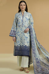 Zellbury Unstitched 3 Piece Lawn Suit-WUS-30677