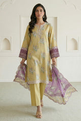 Zellbury Unstitched 3 Piece Lawn Vol-07 Suit-WUS26E30709