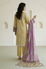 Zellbury Unstitched 3 Piece Lawn Vol-07 Suit-WUS26E30709