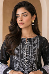 Zellbury Unstitched 3 Piece Lawn Vol-07 Suit-WUS26E30711