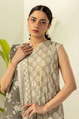 Zellbury Unstitched 3 Piece Digital Printed Lawn Suit-WUS26X30549