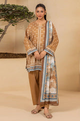 Zellbury Unstitched 3 Piece Digital Printed Lawn Suit-WUS26X30675