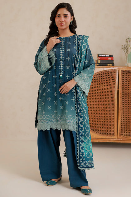 Zellbury Unstitched 3 Piece Lawn Edit 3 Suit-WUS26X30686 – Shomi