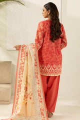 Zellbury Unstitched 3 Piece Lawn Edit 3 Suit-WUS26X30762