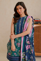 Zellbury Unstitched 3 Piece Lawn Edit 5 Suit-WUS26X30897