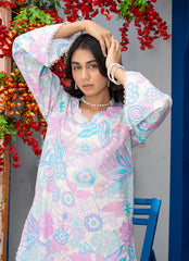 Daily Chic - Ahlam By Safa Textile Stitched 1 Piece Summer Shirt-Whimsical Bliss