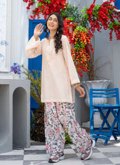 Daily Chic - Ahlam By Safa Textile Stitched 1 Piece Summer Shirt-Petal Reverie