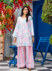 Daily Chic - Ahlam By Safa Textile Stitched 1 Piece Summer Shirt-Whimsical Bliss