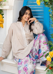 Daily Chic - Ahlam By Safa Textile Stitched 1 Piece Summer Shirt-Prairie