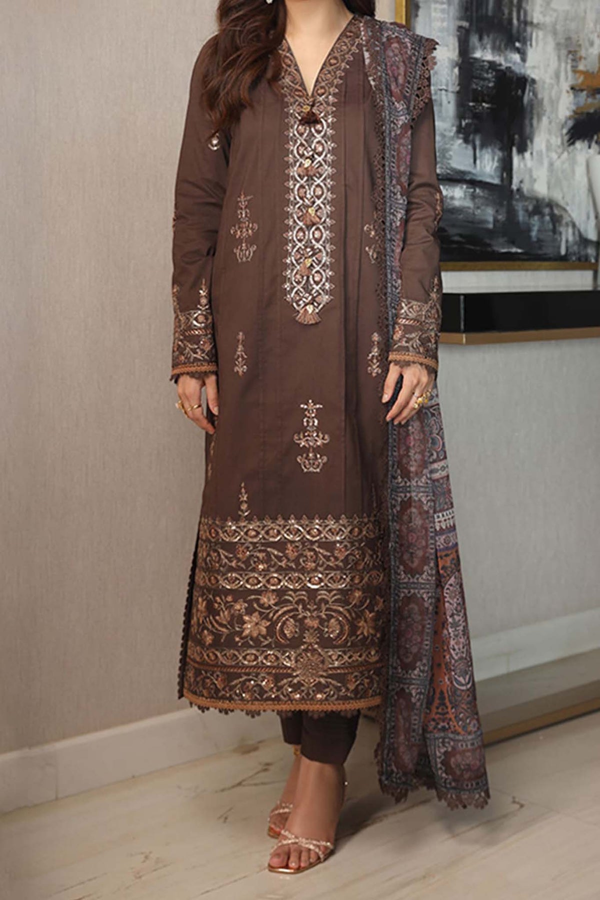 Aira by Asim Jofa Unstitched 3 Piece Eid Collection'2023-AJAI-31