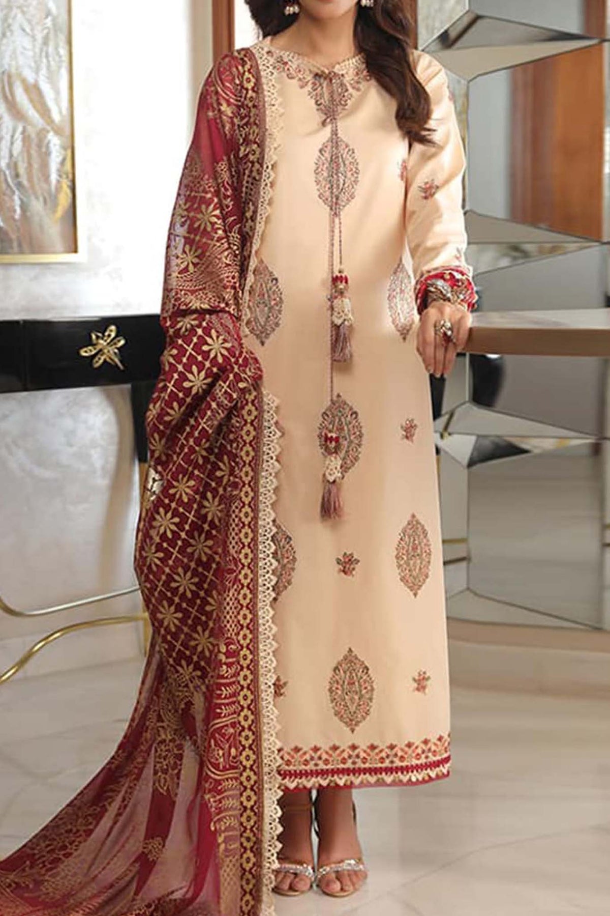 Aira by Asim Jofa Unstitched 3 Piece Eid Collection'2023-AJAI-17