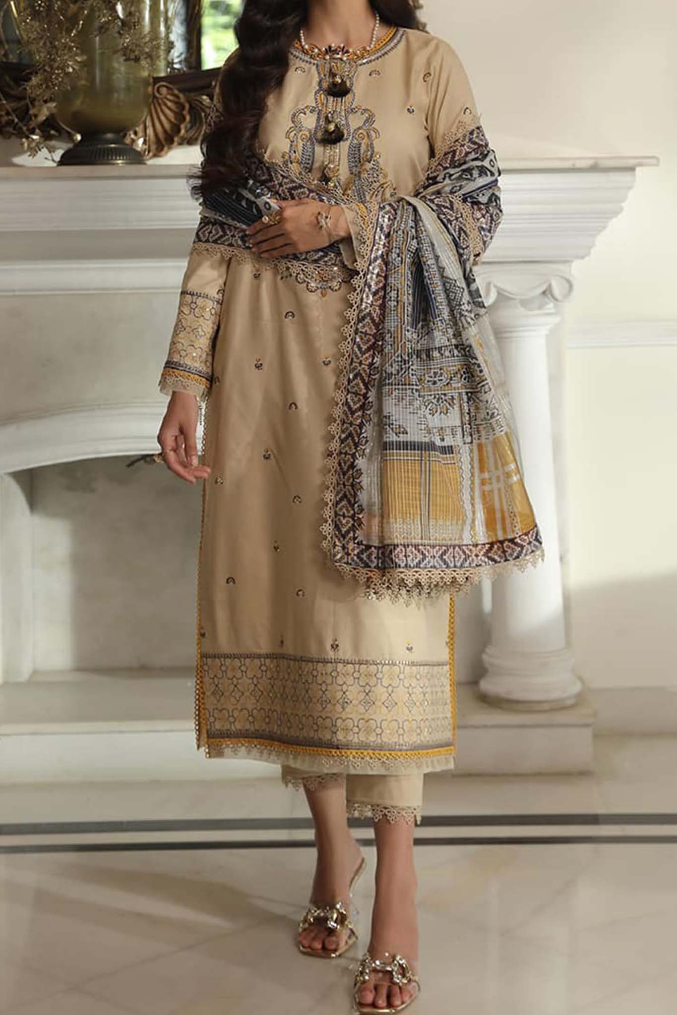 Aira by Asim Jofa Unstitched 3 Piece Eid Collection'2023-AJAI-14