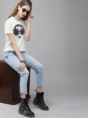 Sprinkles Stitched 1 Piece Summer Shirts Kids Collection'2025-White Lady Print Tee