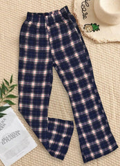 Sprinkles Stitched 1 Piece Summer Bottoms Kids Collection'2025-Multi Checkered Plaid Pants Straight Trouser